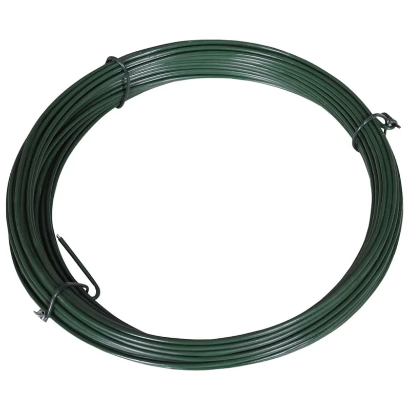 Zaun-Bindedraht 25 m 1,4/2 mm Stahl Grün