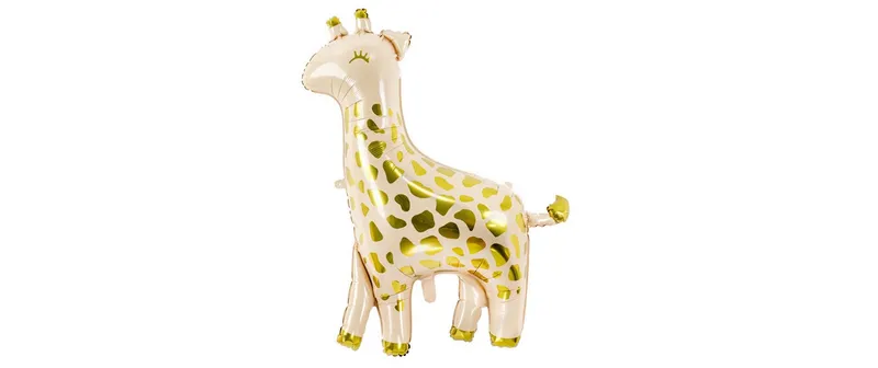 Partydeco Folienballon Giraffe Beige/Gold