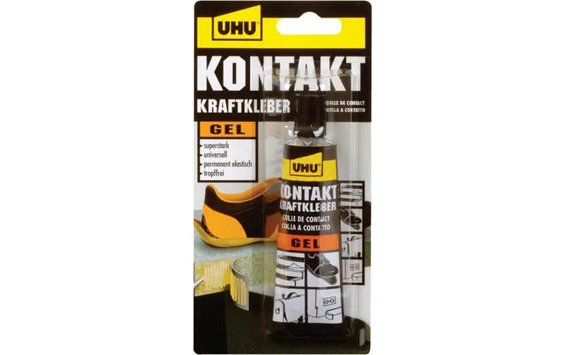 UHU Kontakt Kraftkleber Gel Blister 42 ml, Gelb