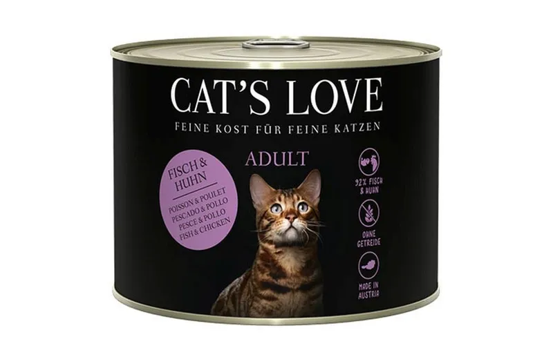Cat's Love Nassfutter Adult Fisch & Huhn, 200 g