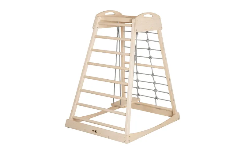 roba Montessori Indoor Spielturm Massivholz Natur unbehandelt