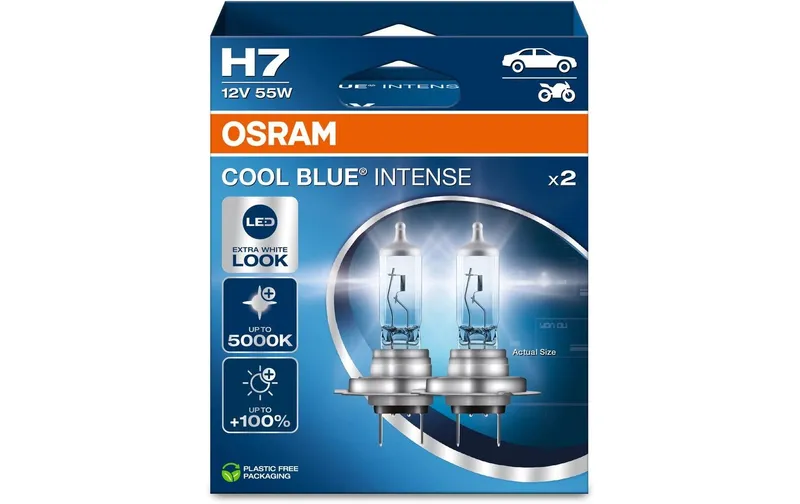 OSRAM H7 Kühle blaue intensive Duobox 12 V 55W PX26d Motorrad/PKW