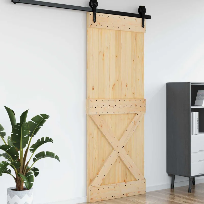 Tür NARVIK 90 x 210 cm Massivkiefer (Unbehandelt) Natur