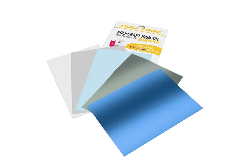 Poli-Tape Aufbügelfolie Winter A4, mehrfarbig, 5 pezzi