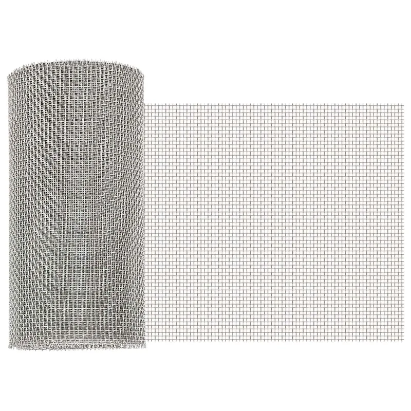 Mesh Bildschirm 20 x 200 cm 8 Mesh Edelstahl 201 Silber