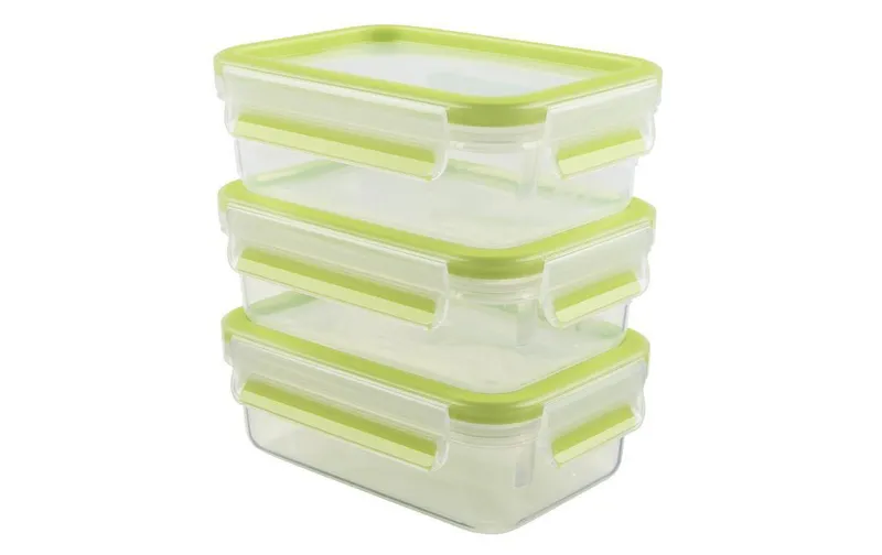 Emsa Vorratsbehälter 3 pezzi, 0.55 l, trasparente/verde