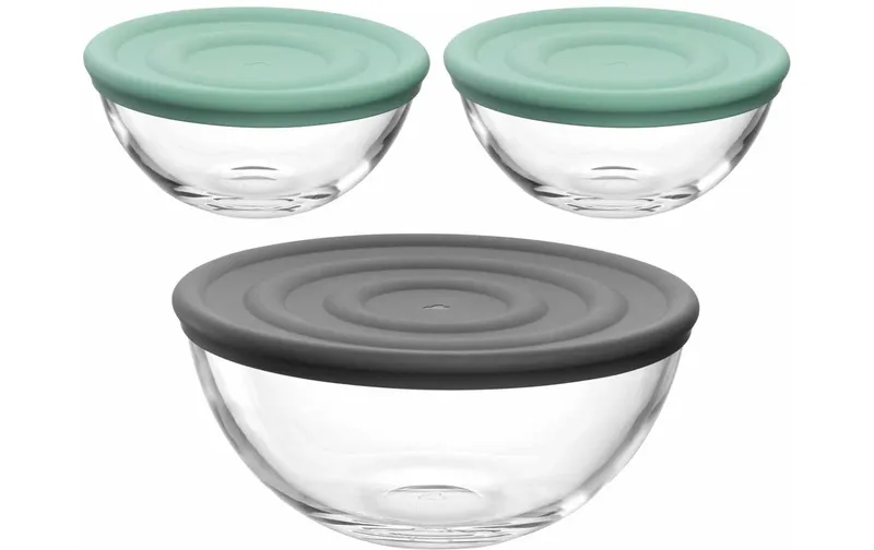 LEONARDO Schale mit Deckel Cucuina 1x 3erSet, anthracite/Mint