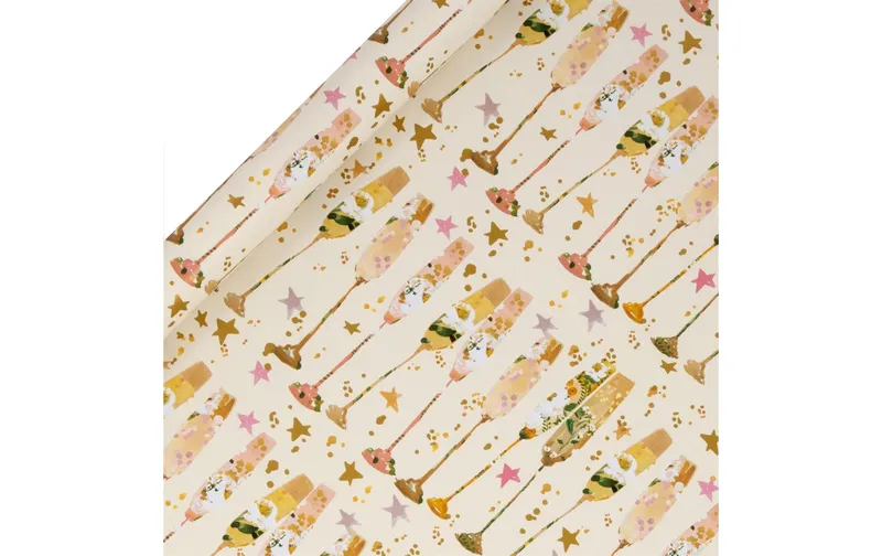 Glick Geschenkpapier Champagner 4 m x 70 cm