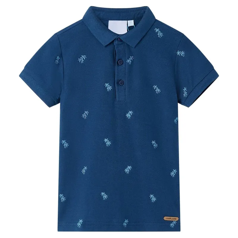 Polo pour enfants bleu foncé 116