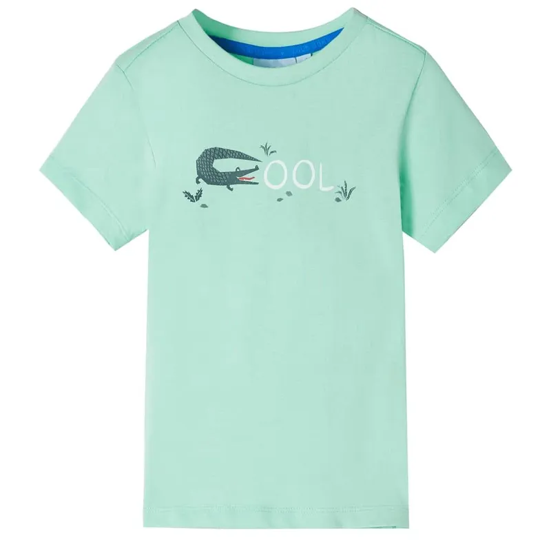T-shirt enfants à manches courtes vert clair 128