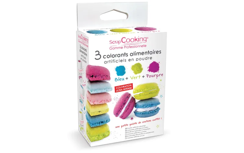 ScrapCooking Lebensmittelfarbenpulver Set blue/Violett/green
