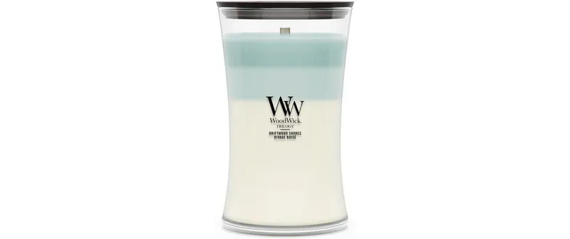 Woodwick Duftkerze Driftwood Shores Trilogy Large Jar