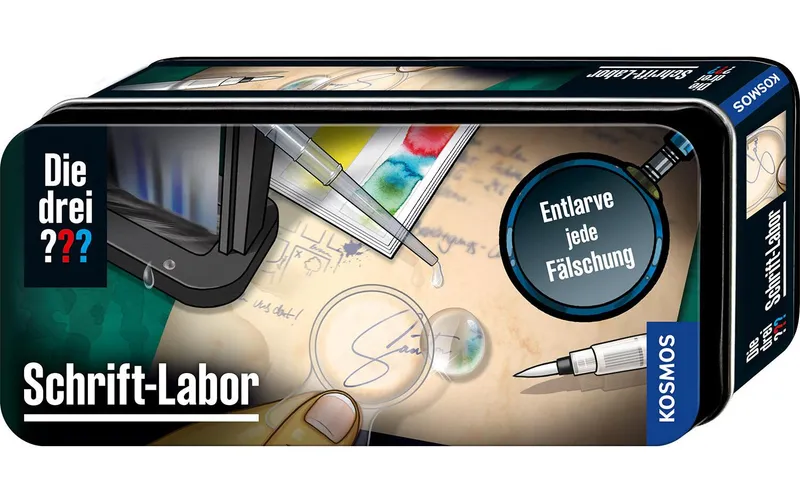 Kosmos Detektivausrüstung la drei ??? Schrift-Labor (XL-Dose)