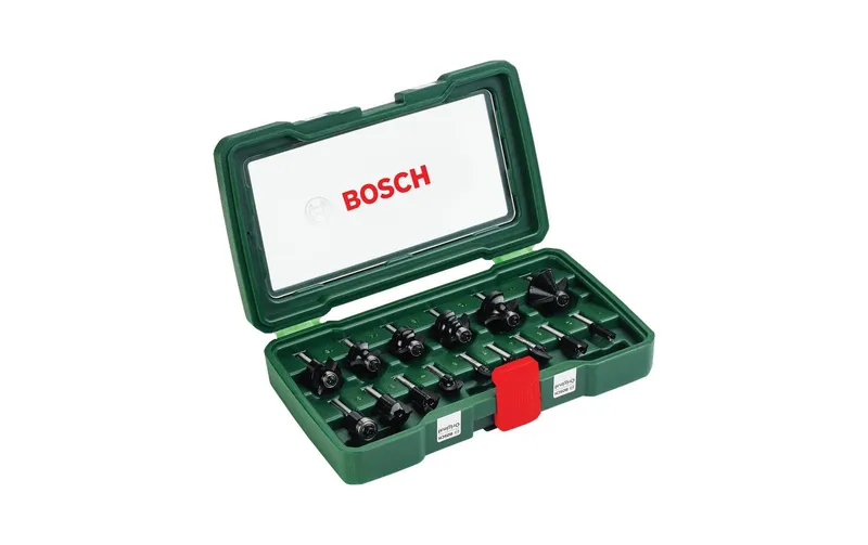Bosch Fräserset HM 1/4", 15-teilig