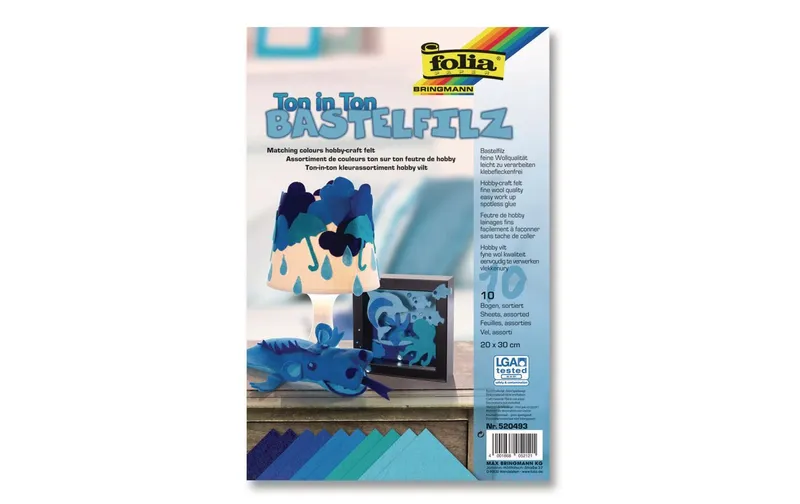 Folia Bastelfilz Ton in Ton blue