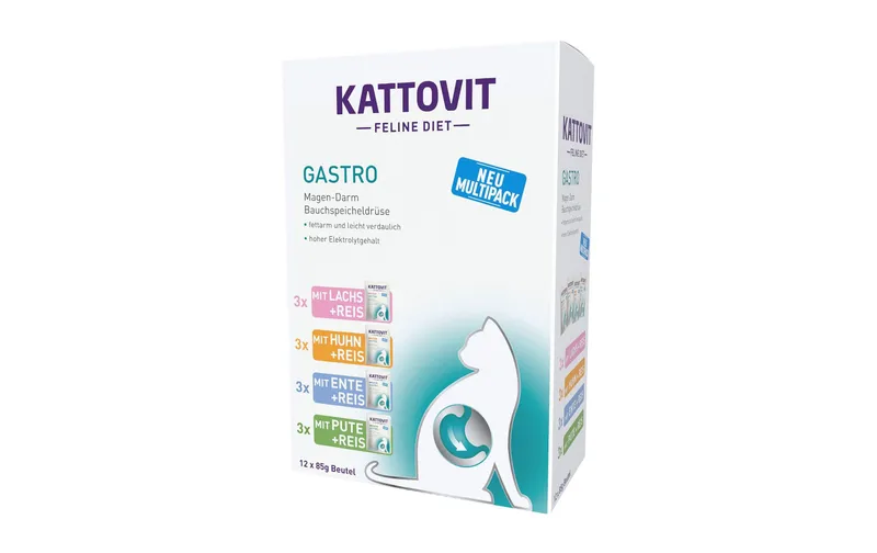 Kattovit Nassfutter Gastro Multipack, 12 x 85 g