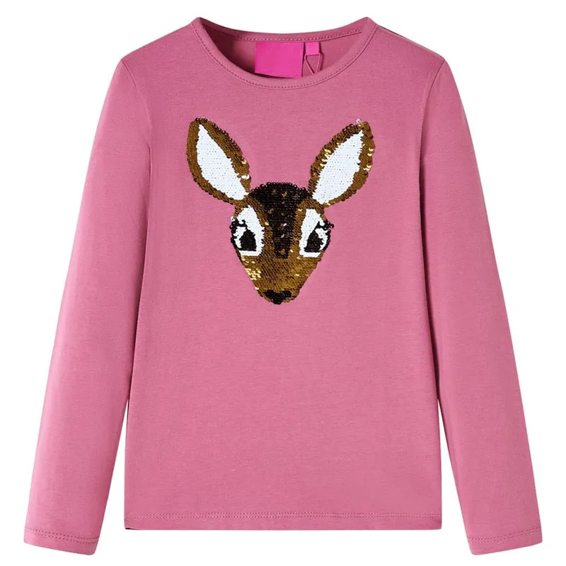 T-shirt enfants à manches longues framboise 92