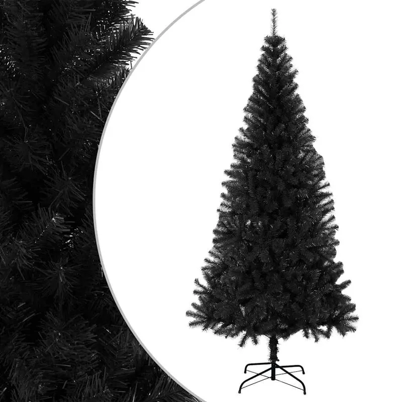artificiale Weihnachtsbaum mit Ständer nero 210 cm PVC
