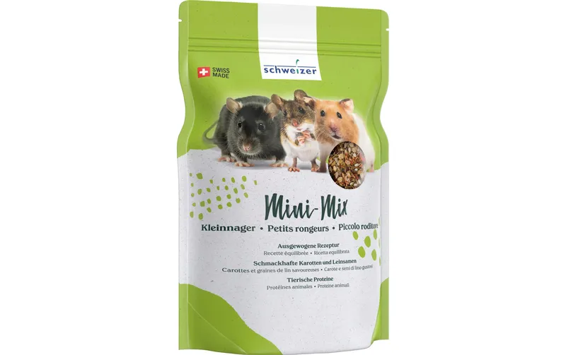Eric Schweizer Hauptfutter Mini-Mix für Rennmäuse, Hamster & Ratten, 950 g