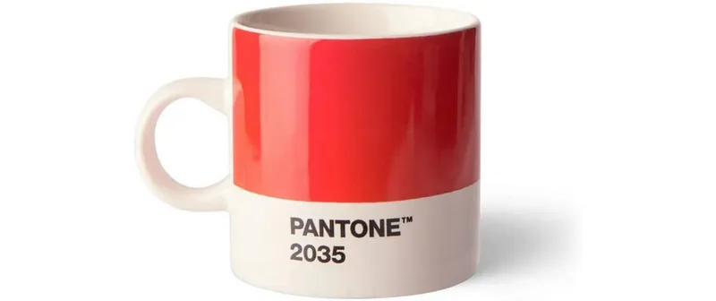 Pantone by Copenhagen Design Espressotasse 100 ml, 1 Stück, Rot