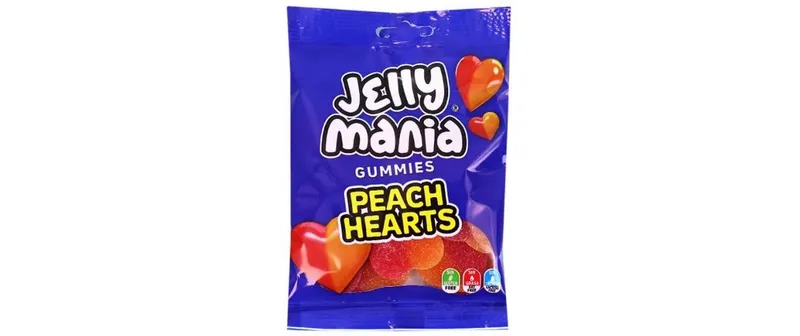 Jake Jellymania Peach Hearts halal 100 g