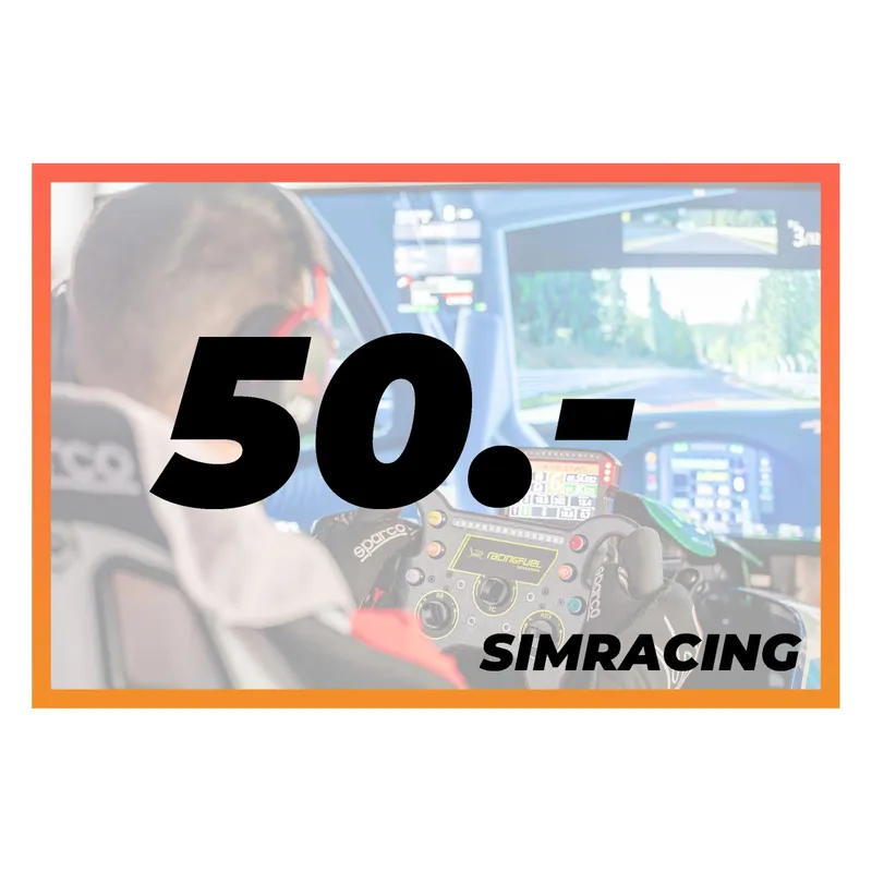 RacingFuel Simulators Simracing Erlebnis-Gutschein CHF 50