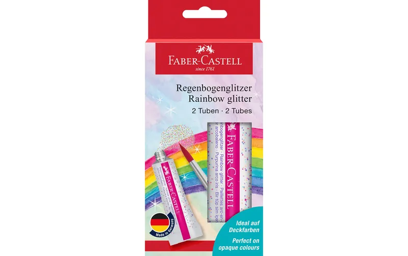 Faber-Castell Glitterpaste Regenbogen 2 Täubchen je 12 ml