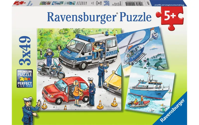 Ravensburger Puzzle Polizeieinsatz 3 x 49 Teile