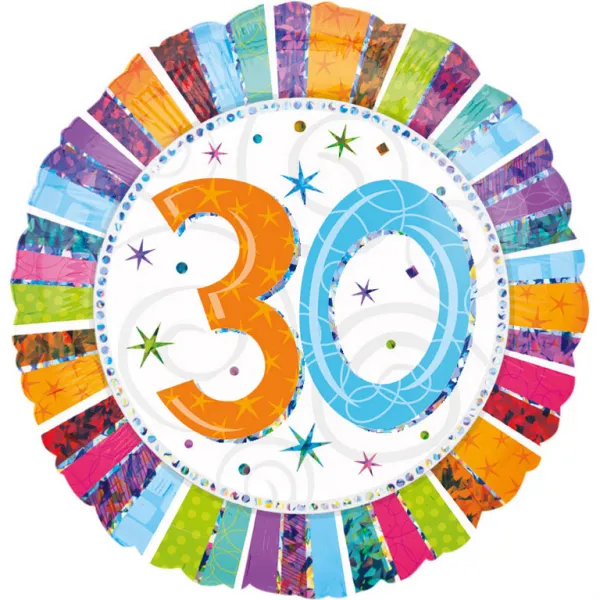 Silberfolienballon Geburtstag 30