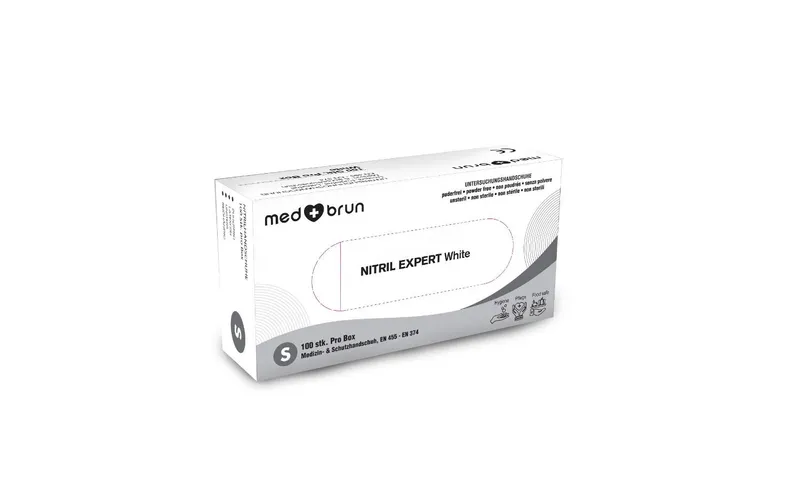 MedBrun Nitril Expert S, Weiss, 100 Stk
