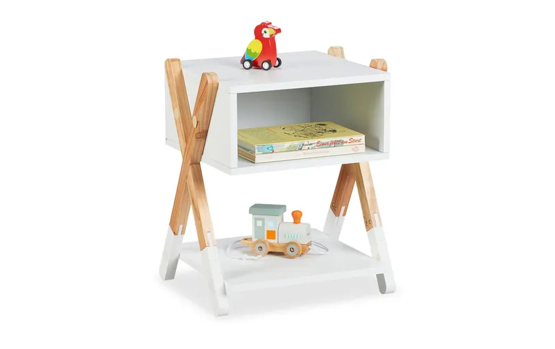 relaxdays Nachttisch für Kinder 34 x 42 cm
