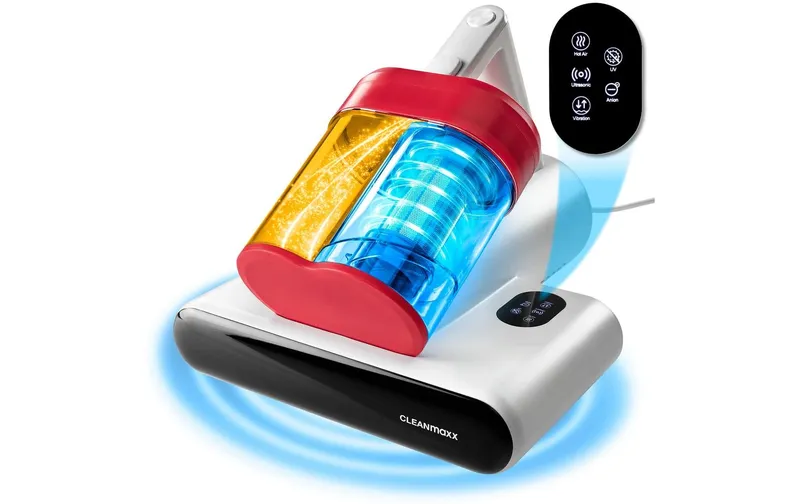 CLEANmaxx Milben-Handstaubsauger 400W, bianco/rosso + CH-Stecker