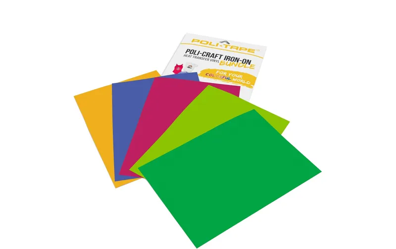 Poli-Tape Aufbügelfolie Frühling A4, mehrfarbig, 5 pezzi