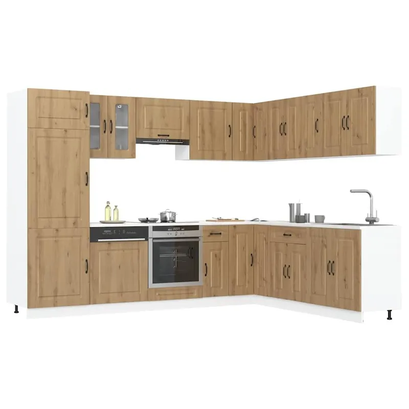 14-tlg. Küchenschrank-Set Kalmar Artisan-Eiche Holzwerkstoff