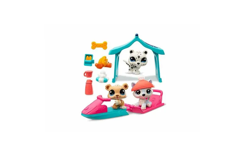 BANDAI Littlest Pet Shop Set Pets Schnee & Accessoires