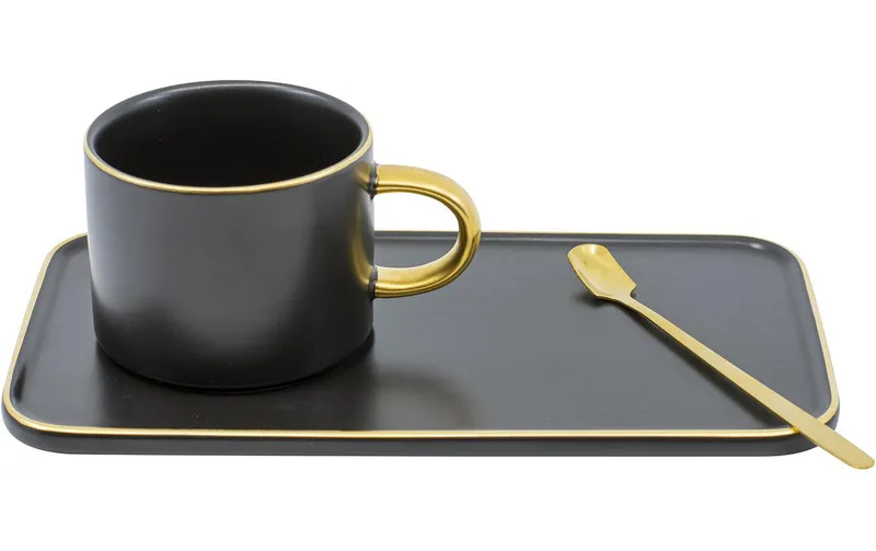 Kadastar coffee cup Elegance 200 ml, 1 pieces, 3-teilig, black