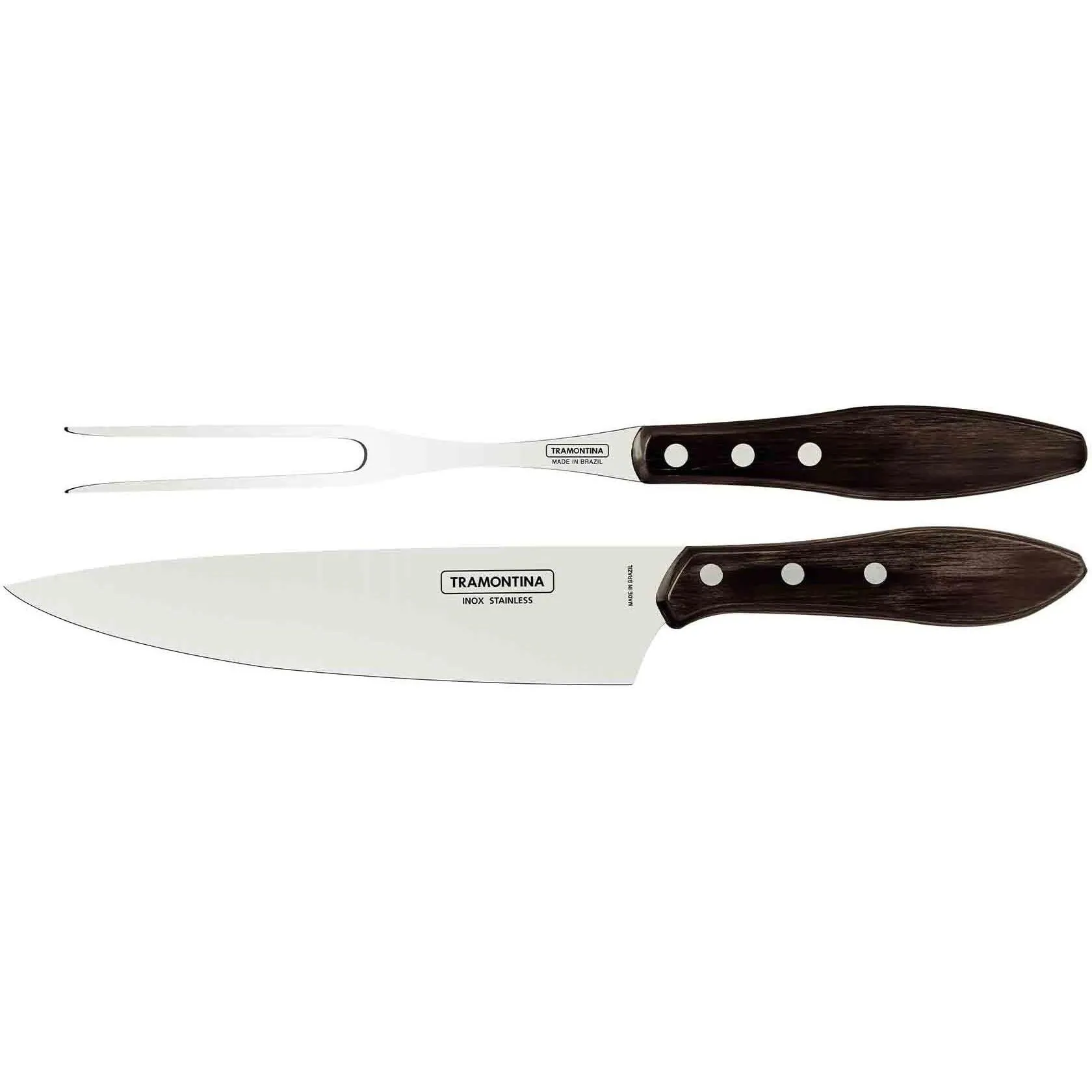 Tramontina Churrasco Tranchier-Set Silber/Braun