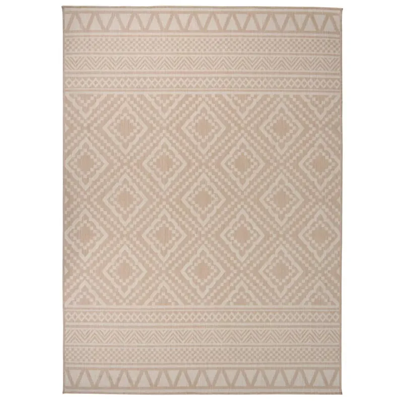 Outdoor-Teppich Flachgewebe 200x280 cm marrone Gestreift