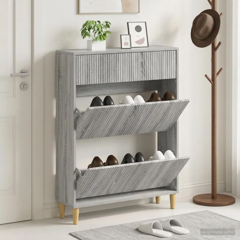 Cabinet à chaussures ARNHEM 78 x 24 x 103 cm Bois d'ingénierie