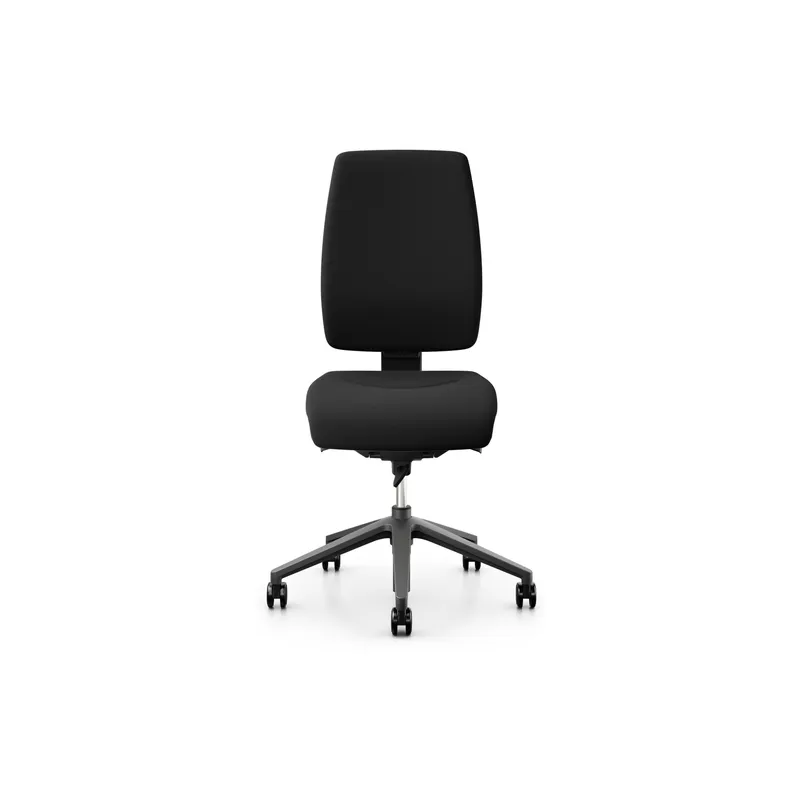 Giroflex office chair 68 with padded backrest, without armrests, black
