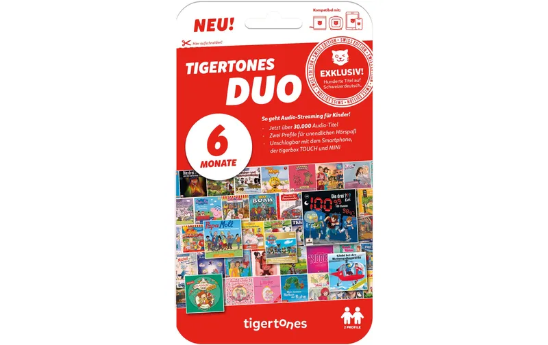 Tigermedia tigertones Duo – Ticket Swiss Edition 6 Monate
