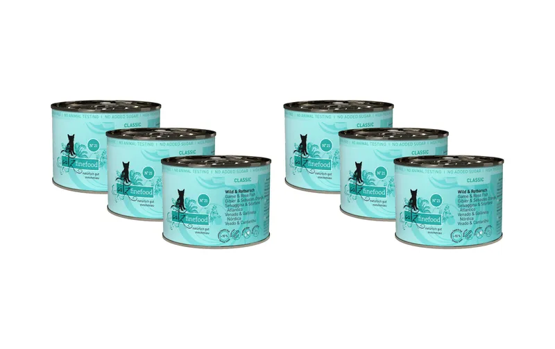 catz finefood Nassfutter No.21 Wild & rougebarsch, 6 x 200 g