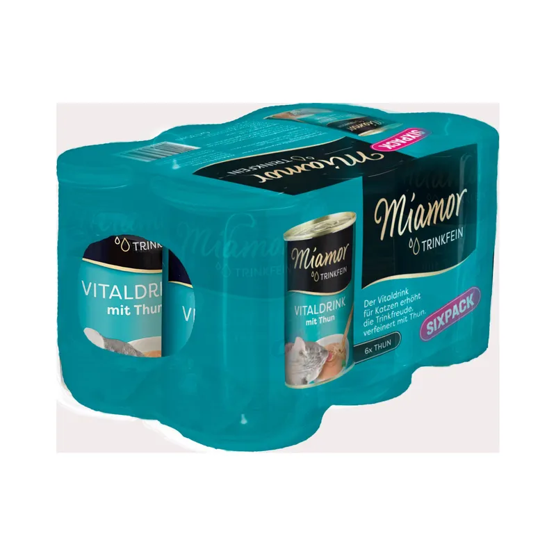 Miamor Katzen-Snack Dose Trinkfein Vitaldrink Thunfisch, 6 x 135 ml