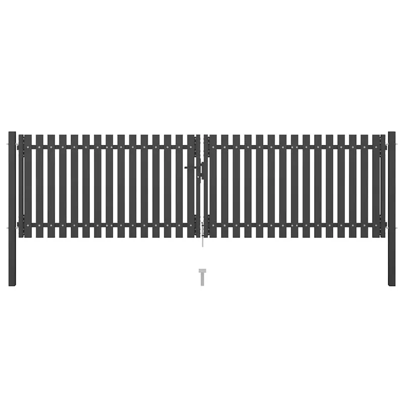 Portail de jardin en acier 400x75 cm anthracite