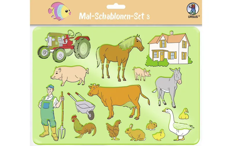 URSUS Schablone Tiere 6er Set