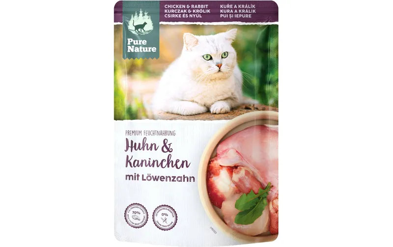 Pure Nature Nassfutter Huhn&Kaninchen, 85 g
