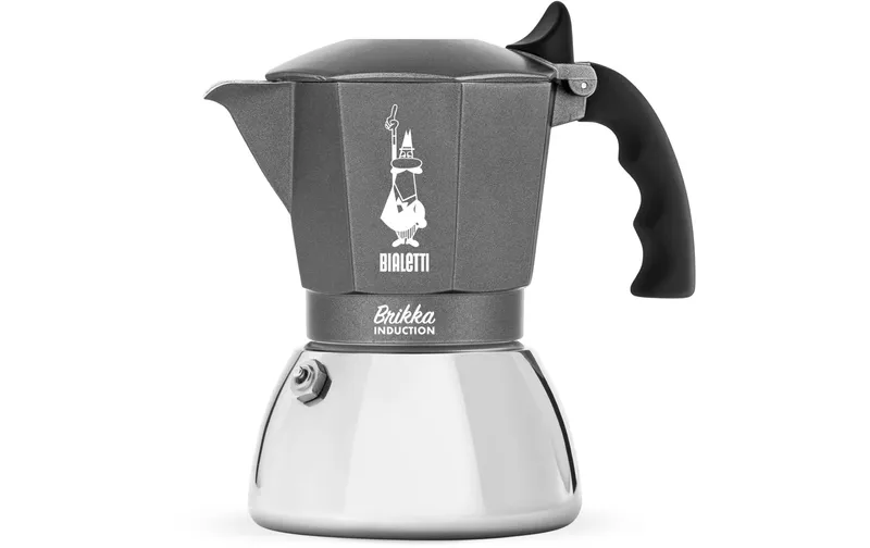 Bialetti Espressokocher Brikka Induction 4 Tassen, Grau