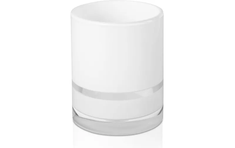 Möve Zahnputzbecher Line bianco