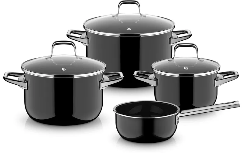 WMF Kochtopf-Set Fusiontec Essential Pro, Edelstahl, nero