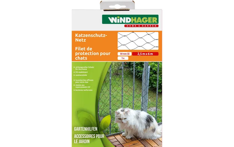 Windhager Katzenschutz-Netz extra stark 2.5 x 6 m